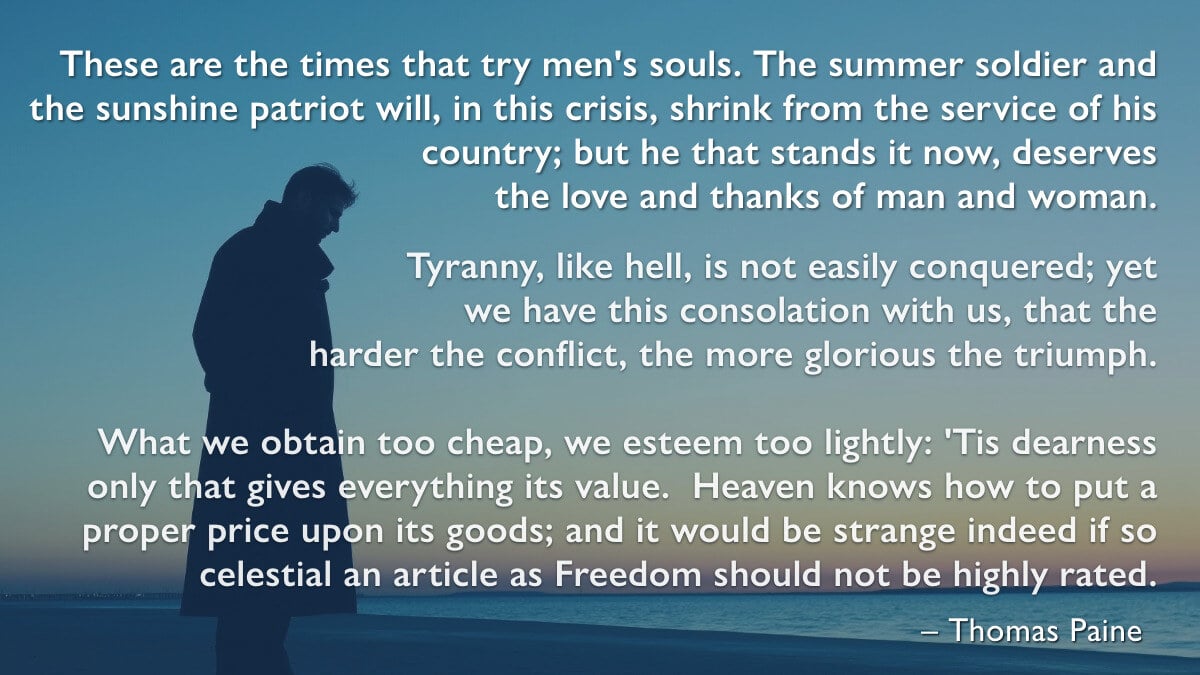 Quote by Thomas Paine for TCNtalks TR REID