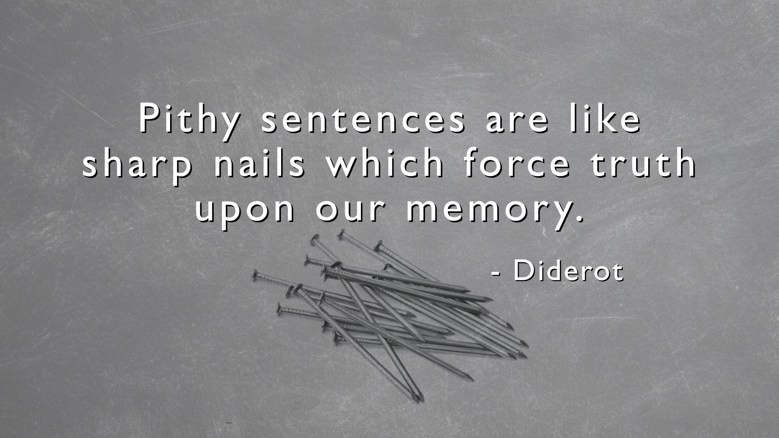 Quote by Diderot about memory