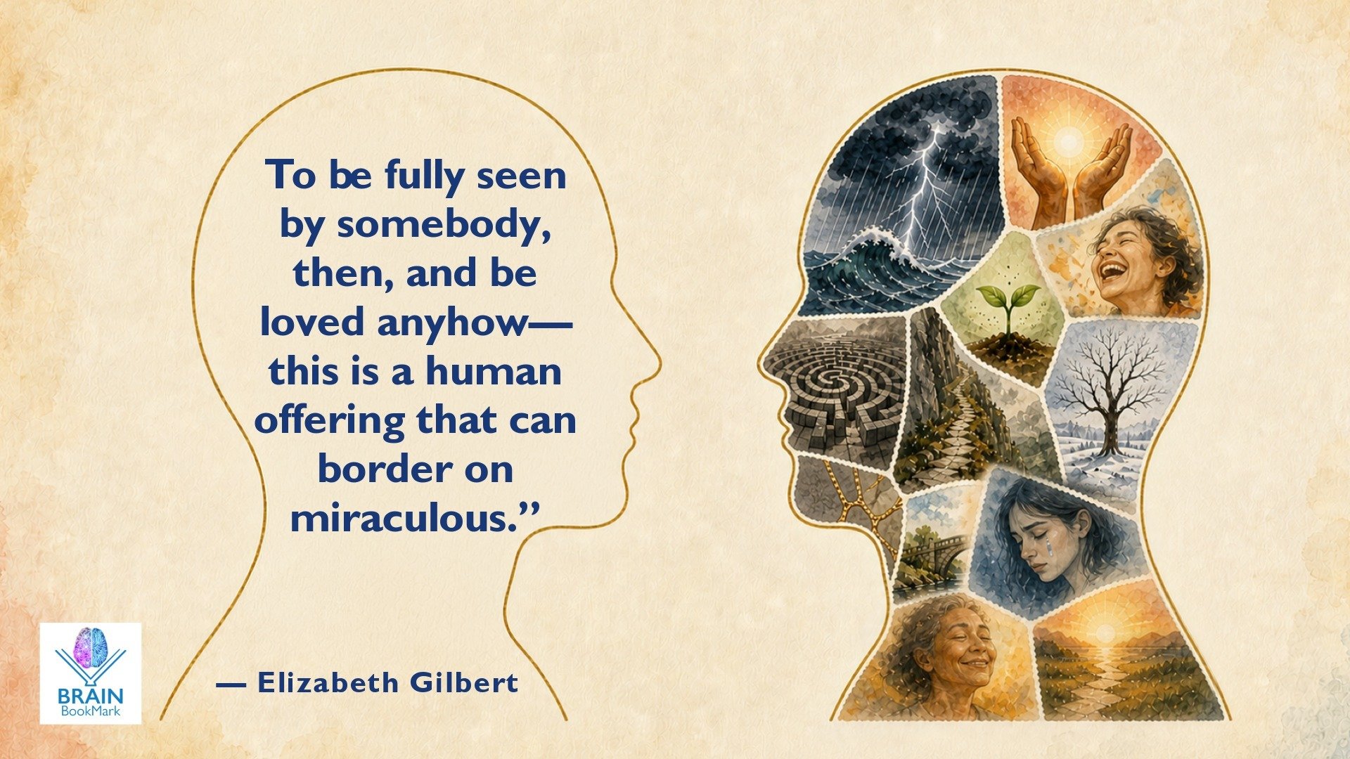 Brain Bookmark quote by Elizabeth Gilbert