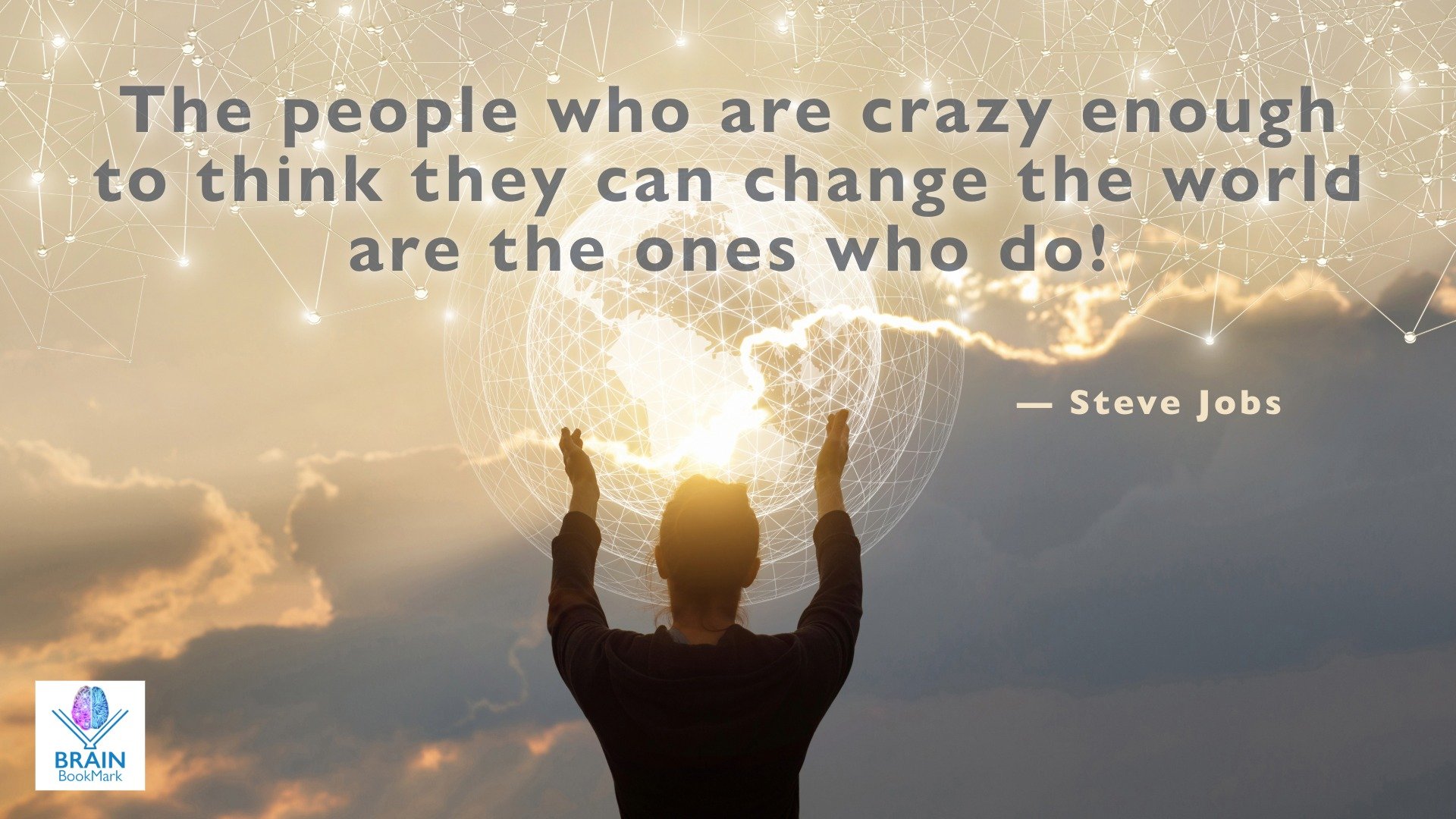 Brain bookmark - quote by Steve Jobs