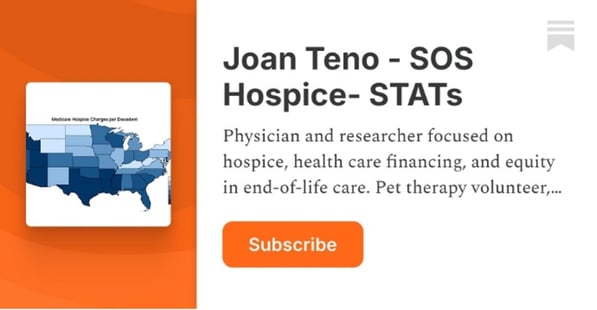 Dr Joan Teno - SOS Hospice Stats