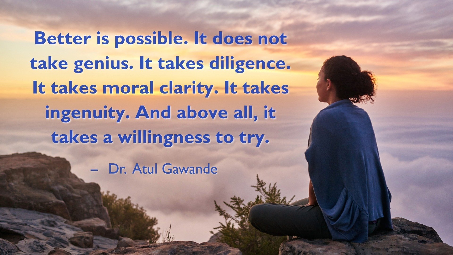 TCNtalks podcast with Jason Bradshaw - Quote image by Dr. Atul Gawande